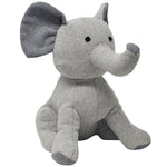 Essentials Elephant Herringbone Novelty Door Stop in Grey