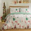  Cream Bedding  - Elfie Printed Soft Touch Duvet Cover Set Cream/Mint Duvet Day