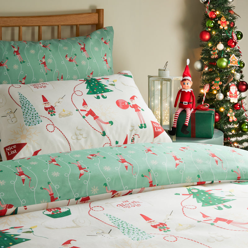  Bedding  - Elfie  Duvet Cover Set Cream/Mint Duvet Day