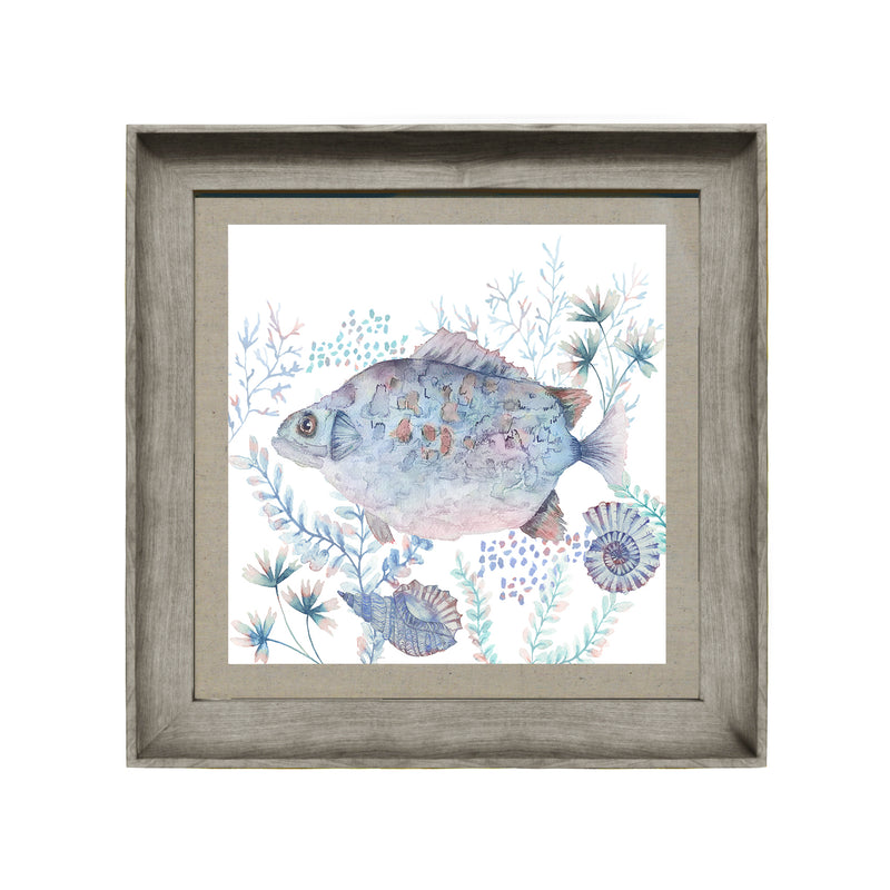 Animal Blue Wall Art - Ellero  Framed Print Stone/Marine Voyage Maison