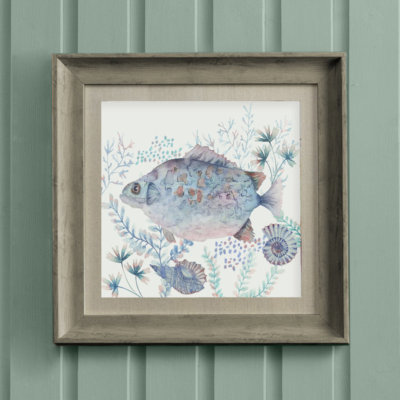 Animal Blue Wall Art - Ellero  Framed Print Stone/Marine Voyage Maison