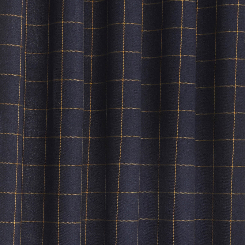 furn. Ellis Windowpane Check Eyelet Curtains in Navy