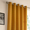 furn. Ellis Windowpane Check Eyelet Curtains in Ochre