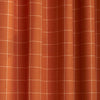 Ellis Windowpane Check Eyelet Curtains Burnt Orange