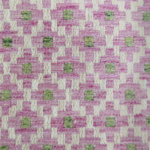 Geometric Pink Fabric - Elmore Woven Jacquard Fabric Blossom Voyage Maison