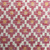 Geometric Orange Fabric - Elmore Woven Jacquard Fabric Heritage Voyage Maison