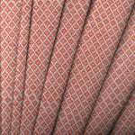 Geometric Orange Fabric - Elmore Woven Jacquard Fabric Heritage Voyage Maison