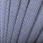 Geometric Blue Fabric - Elmore Woven Jacquard Fabric Indigo Voyage Maison