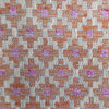 Geometric Orange Fabric - Elmore Woven Jacquard Fabric Russet Voyage Maison