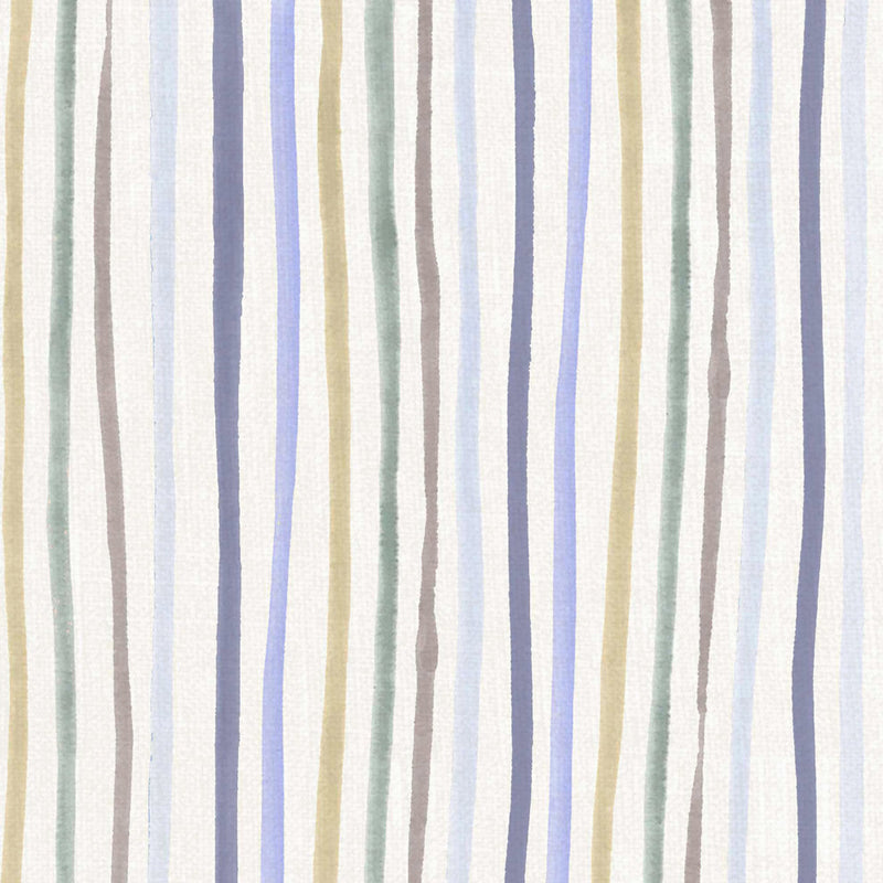 Elm Wallpaper Sample Blue/Cream