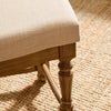 Plain Beige Furniture - Eloise Wooden Footstool Oak Voyage Maison