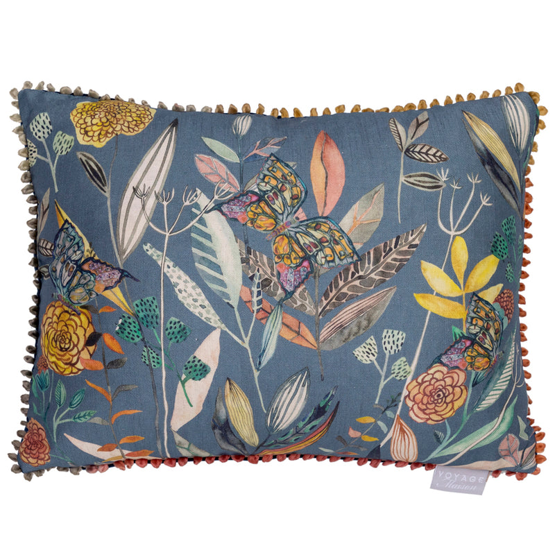 Floral Blue Cushions - Elora Orchard Printed Cushion Cover Twilight Voyage Maison