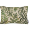 Floral Green Cushions - Elowen Printed Piped Feather Filled Cushion Linen Voyage Maison