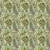 Floral Green Fabric - Elowen Printed Cotton Fabric (By The Metre) Linen Voyage Maison