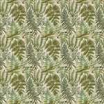 Floral Green Fabric - Elowen Printed Cotton Fabric (By The Metre) Linen Voyage Maison