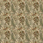 Floral Brown Fabric - Elowen Printed Cotton Fabric (By The Metre) Mulberry Voyage Maison