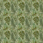 Floral Green Fabric - Elowen Printed Cotton Fabric (By The Metre) Sage Voyage Maison