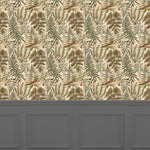 Floral Brown Wallpaper - Elowen  1.4m Wide Width Wallpaper (By The Metre) Mulberry Voyage Maison