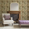 Floral Brown Wallpaper - Elowen  1.4m Wide Width Wallpaper (By The Metre) Mulberry Voyage Maison