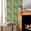 Floral Green Wallpaper - Elowen  1.4m Wide Width Wallpaper (By The Metre) Sage Voyage Maison