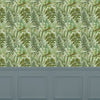 Floral Green Wallpaper - Elowen  1.4m Wide Width Wallpaper (By The Metre) Sage Voyage Maison