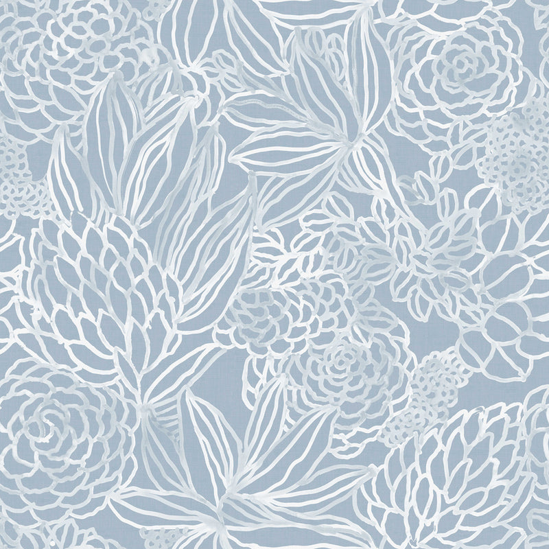 Elstow Wallpaper Sample Bluebell