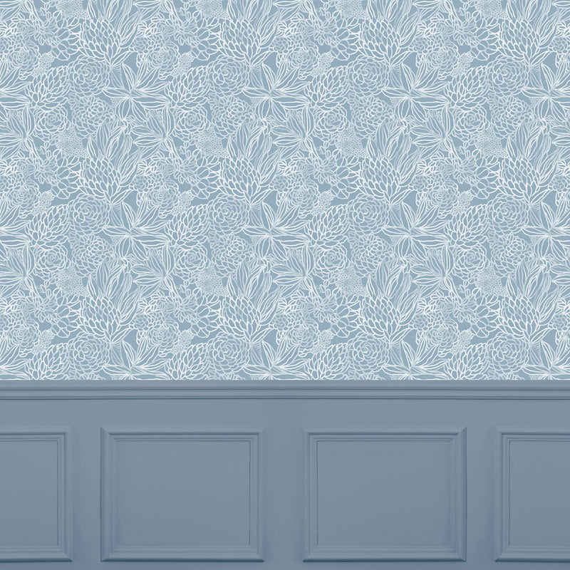 Voyage Maison Elstow 1.4m Wide Width Wallpaper in Bluebell