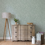 Voyage Maison Elstow 1.4m Wide Width Wallpaper in Duck Egg