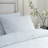 Plain Cream Bedding - Elysia Pinch Pleat 100% Cotton Duvet Cover Set Champagne Paoletti
