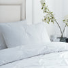 Plain White Bedding - Elysia Pinch Pleat 100% Cotton Duvet Cover Set White Paoletti