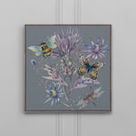 Floral Purple Wall Art - Elysium Storm Framed Canvas Stone Voyage Maison