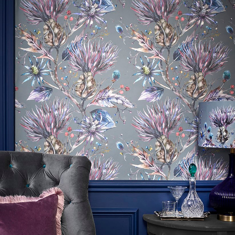 Voyage Maison Elysium 1.4m Wide Width Wallpaper in Storm