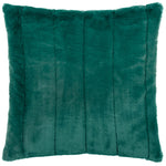 Plain Green Cushions - Empress Faux Fur Cushion Cover Emerald Paoletti