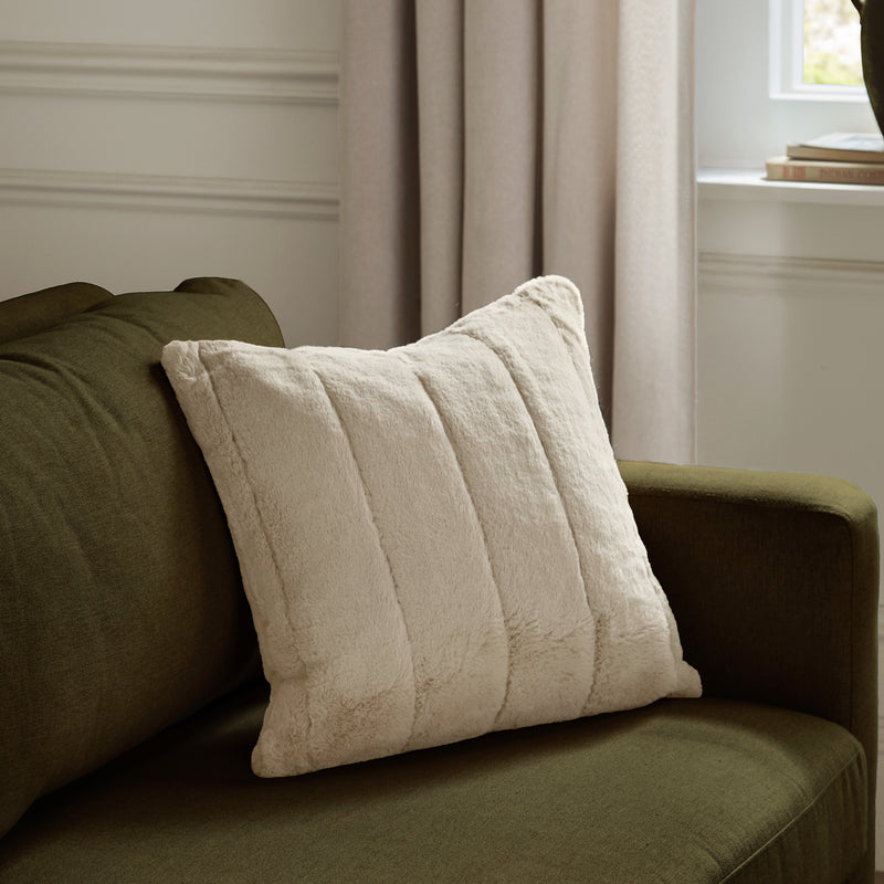 Empress Faux Fur Cushion Oatmeal