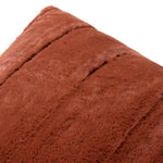 Plain Orange Cushions - Empress Faux Fur Cushion Cover Rust Paoletti