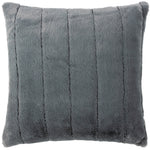 Plain Grey Cushions - Empress Faux Fur Cushion Cover Charcoal Paoletti