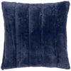 Plain Blue Cushions - Empress Faux Fur Cushion Cover Navy Paoletti