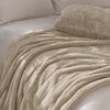 Plain Beige Cushions - Empress Faux Fur Cushion Cover Oatmeal Paoletti