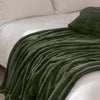 Plain Green Cushions - Empress Faux Fur Cushion Cover Pine Paoletti