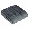 Plain Grey Throws - Empress Faux Fur Throw Charcoal Paoletti