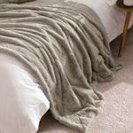 Plain Grey Throws - Empress Faux Fur Throw Grey Paoletti