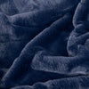 Plain Blue Throws - Empress Faux Fur Throw Navy Paoletti