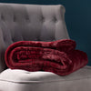 Plain Red Throws - Empress Faux Fur Throw Ruby Paoletti