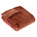 Plain Orange Throws - Empress Faux Fur Throw Rust Paoletti