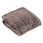 Plain Brown Throws - Empress Faux Fur Throw Taupe Paoletti