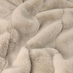 Plain Beige Throws  - Empress Faux Fur Throw Oatmeal Paoletti