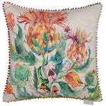 Floral Gold Cushions - Enchanting Thistle Printed Cushion Cover Marigold Voyage Maison