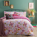  Pink Bedding - Enchanted Printed Reversible Duvet Cover Set Pink furn.