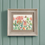 Floral Orange Wall Art - Enchanting Thistle  Framed Print Birch/Marigold Voyage Maison