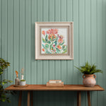 Floral Orange Wall Art - Enchanting Thistle  Framed Print Birch/Marigold Voyage Maison